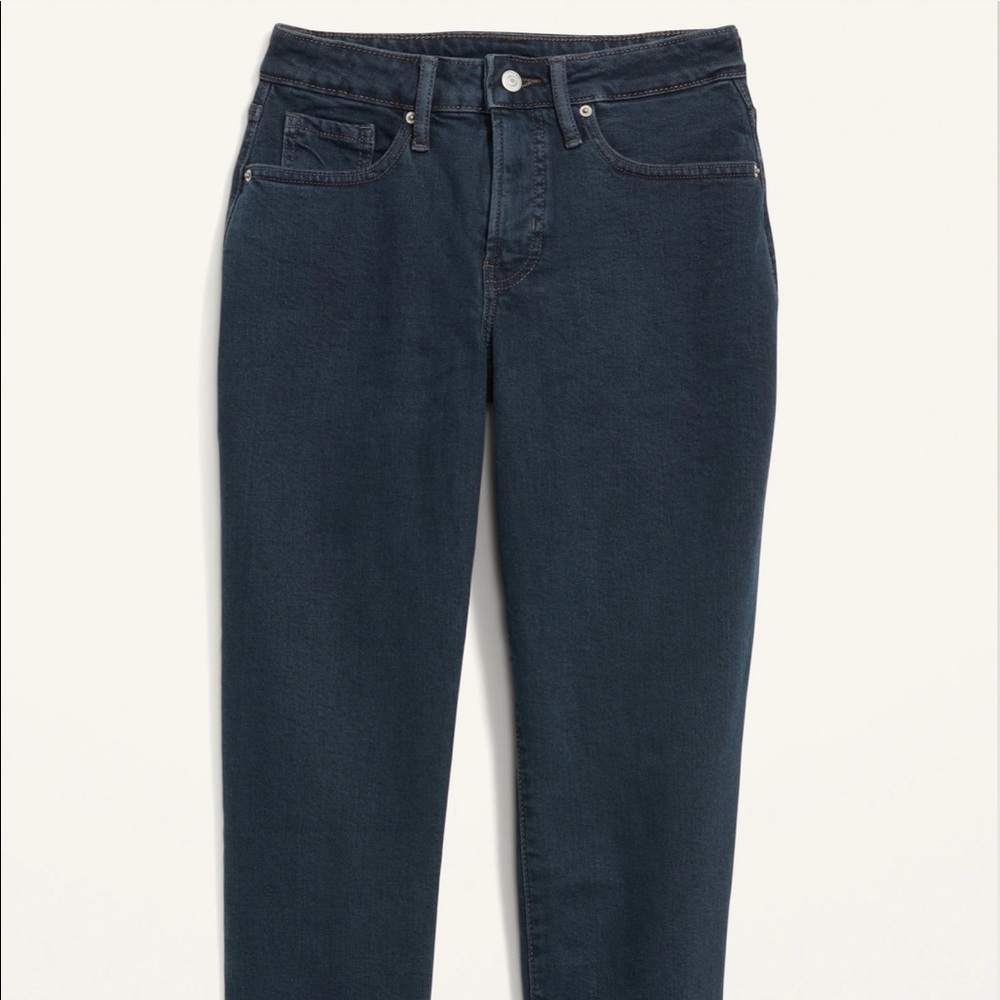 Old Navy curvy high waisted straight dark wash jeans